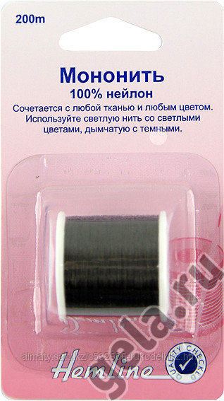 Мононить прозрачная тёмная