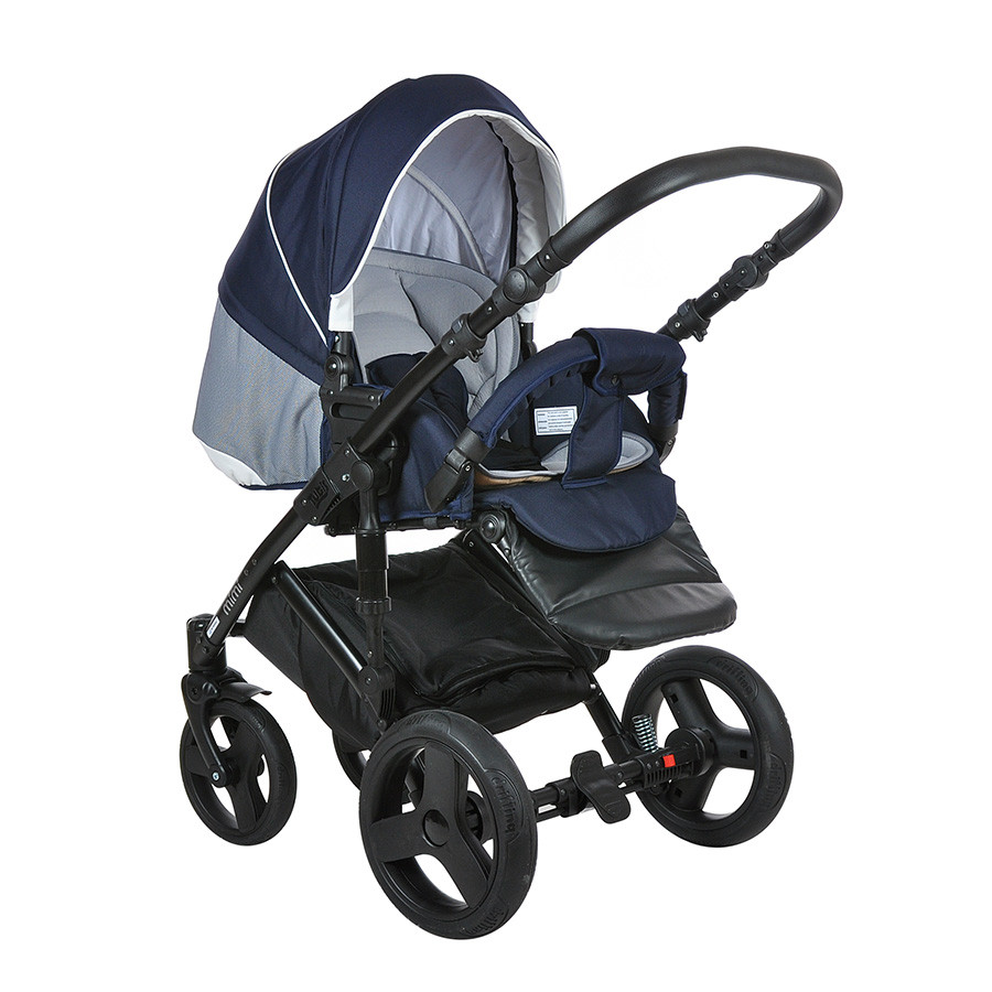 Коляска Tutis Zippy Mimi Plus Premium 3 в 1 темно-синий/белый/сетка