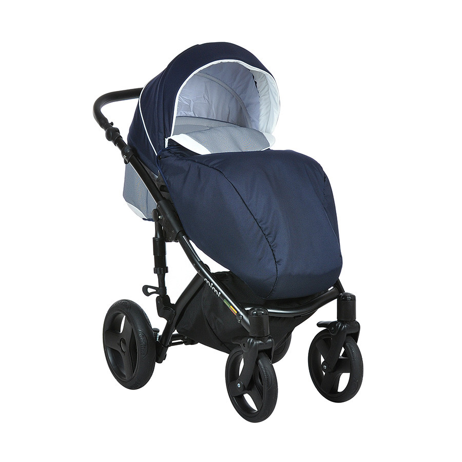 Коляска Tutis Zippy Mimi Plus Premium 3 в 1 темно-синий/белый/сетка