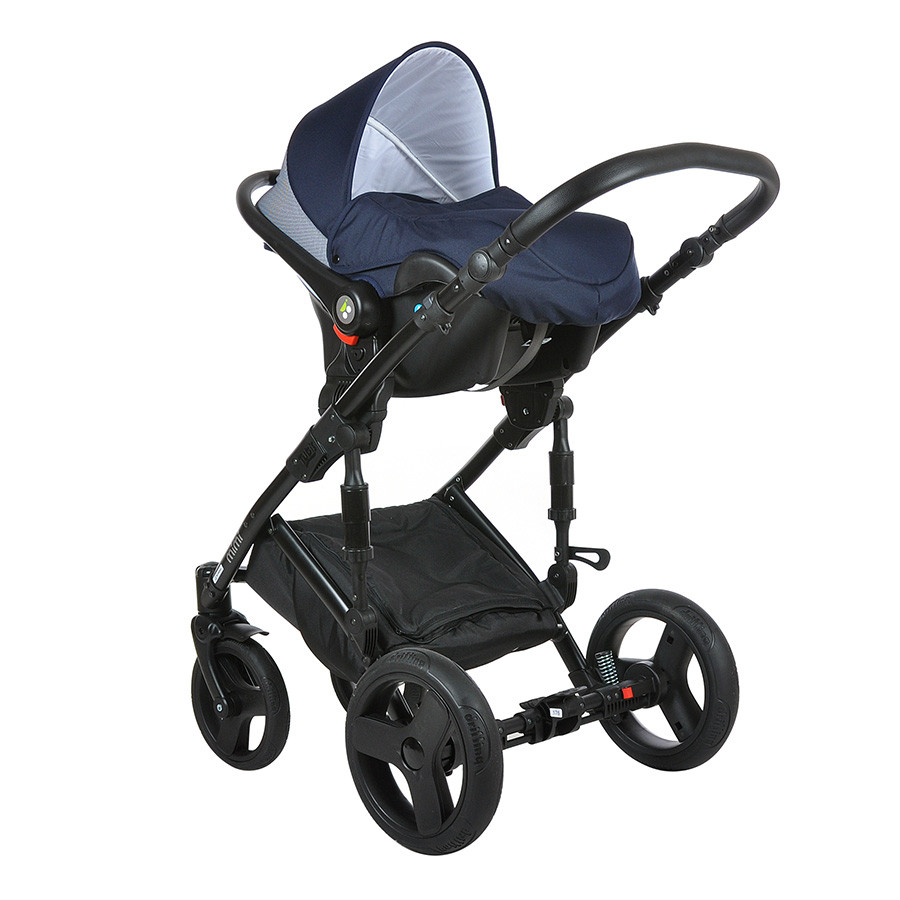 Коляска Tutis Zippy Mimi Plus Premium 3 в 1 темно-синий/белый/сетка