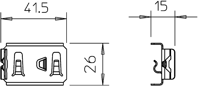 Фиксатор для крепления разделительной полочки проволочного лотка KS GR A2 - фото 2 - id-p46143856