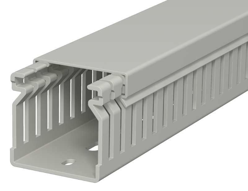 Кабель-канал перфорированный распределительный LK4 40x40x2000 мм (перфокороб) ПВХ, серый RAL7030 LK4 40040