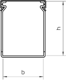 Кабель-канал перфорированный распределительный LK4 40x60x2000 мм (перфокороб) ПВХ, серый RAL7030 LK4 40060, фото 2