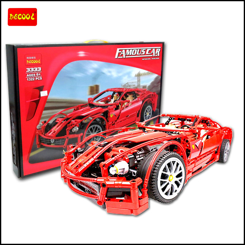 Детский конструктор DECOOL 3333 "Famous Car" Ferrari 599 GTB Fiorano