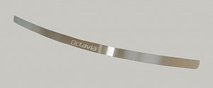 Накладка на бампер для Skoda Octavia A7 (без загиба)