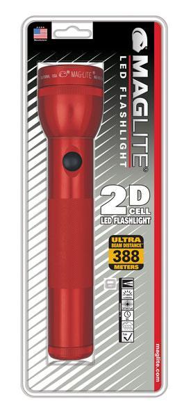 Фонарь MAGLITE LED 2D (134 Lum)(37567cd)(388м)(8ч)(красный)(в блистере) R34451