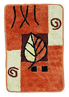 Коврик коричневый/лист 50*80 (77) ***