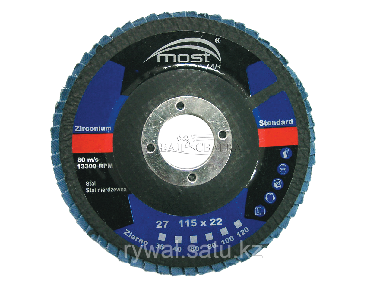 Круг лепестковый MOST 125х22мм Zircon 29E P60
