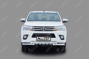 Передняя дуга с защитой (Shark) D 76,1/76,1 Toyota Hilux Revo 15+