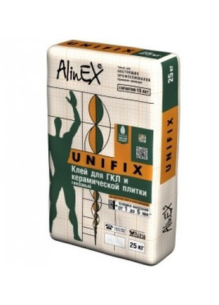 Клей AlinEX UNIFIX, 25 кг. (для ГКЛ), фото 2
