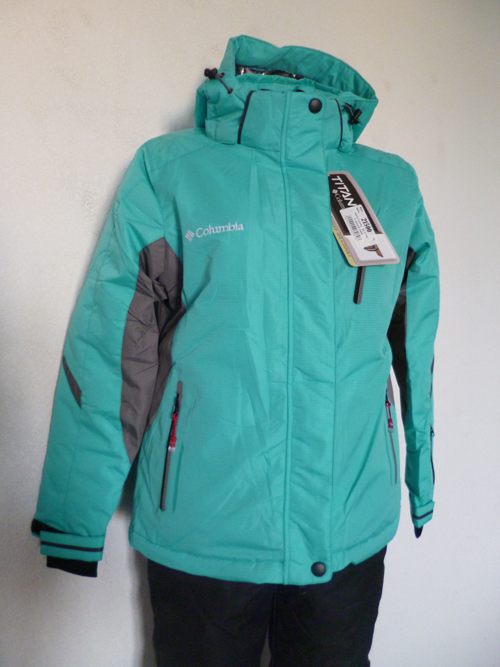 Лыжная куртка женская Columbia Titanium XXL зеленый/серый - фото 1 - id-p46203598