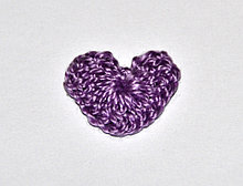 Сердце вязаное (2 см.) - фиолетовое