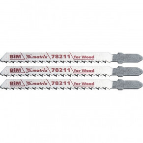 Полотна для электролобзика по дереву, 3 шт, T101BF, 75 x 2,5 мм, Bimetal. MATRIX Professional, фото 2