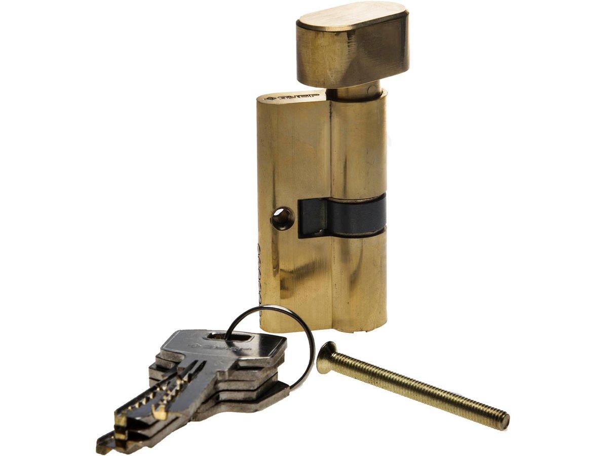 Механизм цилиндровый ЗУБР ЭКСПЕРТ, повышенной защищенности, тип ключ-защелка, цвет латунь, 6-PIN, 70мм, - фото 2 - id-p46218543