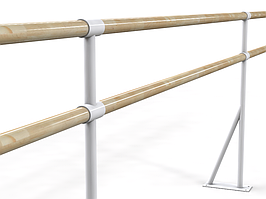 Балетный двухрядный напольный станок 1м