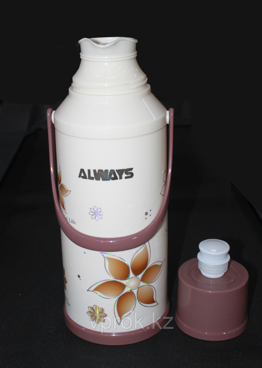 Термос со стеклянной колбой "Always", 2л, коричневый - фото 1 - id-p46221334