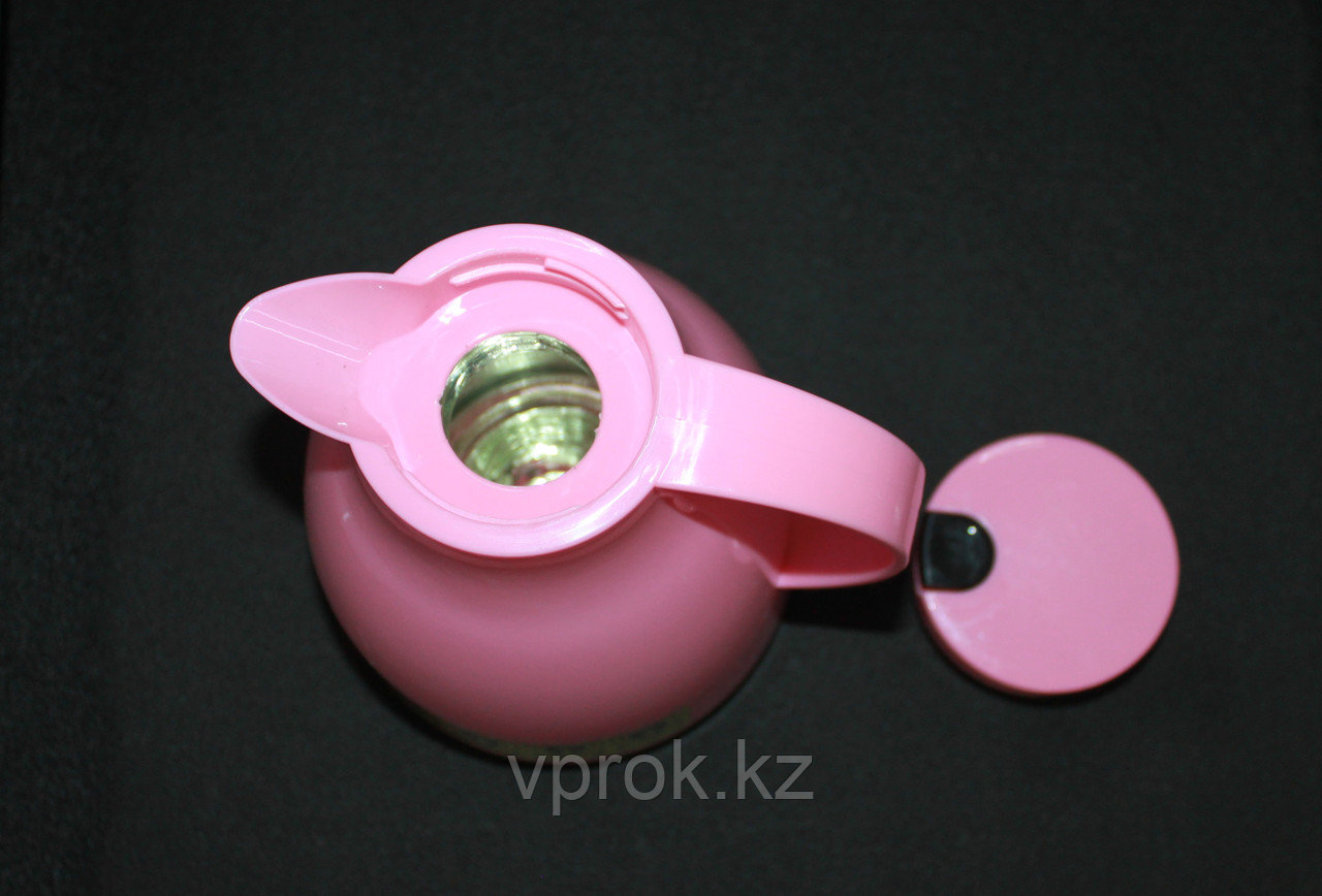 Термос со стеклянной колбой 1л, розовый - фото 2 - id-p46221345