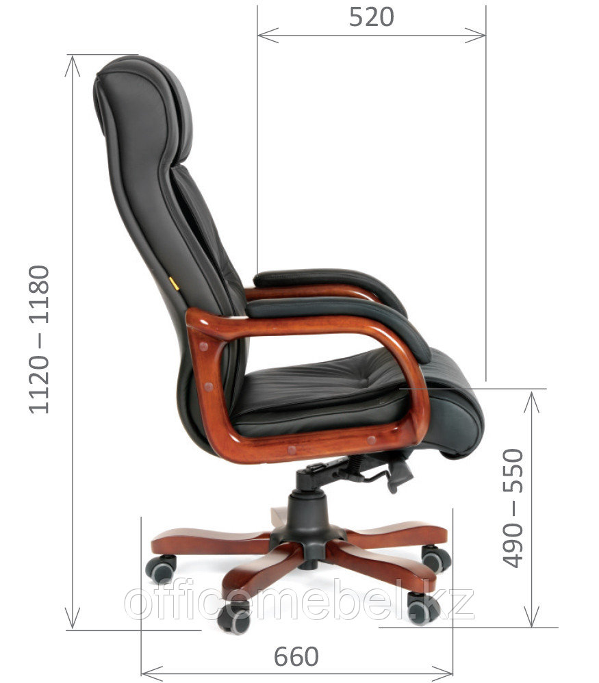 Кресло офисное для руководителя CHAIRMAN 653, натуральная кожа - фото 4 - id-p46226032