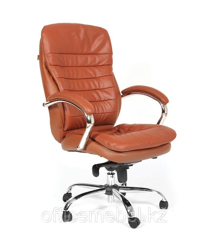 Кресло офисное для руководителя CHAIRMAN 795, кожа натуральная белая / черная - фото 8 - id-p46226059