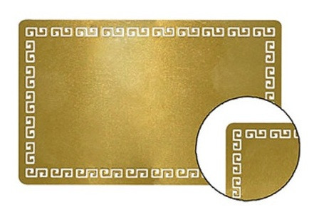 Бизнес визитка под сублимацию золото "Версаче", фото 1