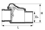 Клапан обратный канализационный д 200, фото 2