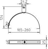 Держатель круглых проводников диаметром 8 мм для коньковой черепицы, нержавеющая сталь V2A 132 VA 35, фото 2