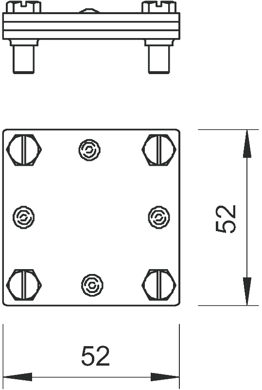 Крестовой соединитель с промежуточной пластиной для плоских проводников до 30 мм, оцинкованный 255 30 - фото 2 - id-p46234642