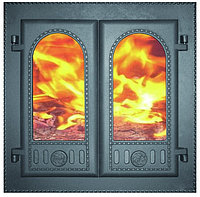 Дверка Камин. Двухствор. под стекло 600*600