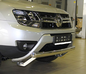 Защита переднего бампера Renault Duster 2015- "Овал" D 75х42