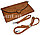 Клатч с декоративной застежкой-пуговицей коричневый A206, фото 3