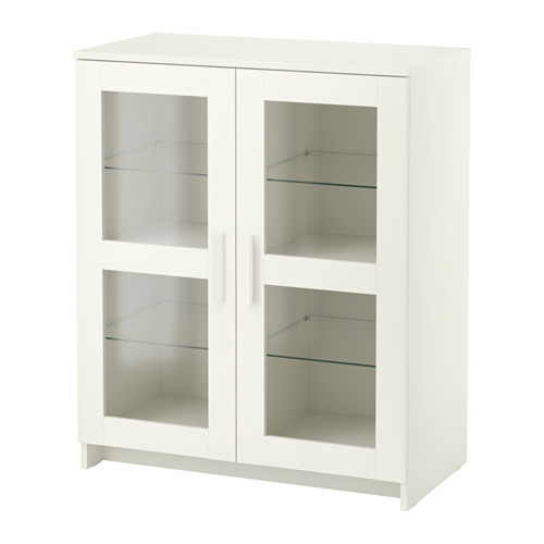 Шкаф с дверями БРИМНЭС стекло белый ИКЕА, IKEA