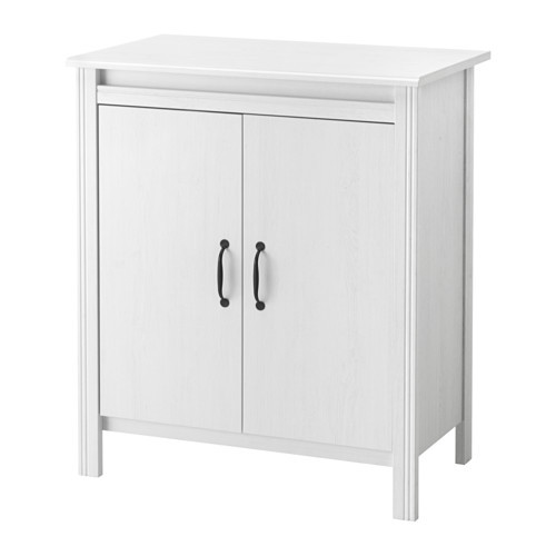 Шкаф с дверями БРУСАЛИ белый ИКЕА, IKEA 