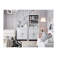 Шкаф с дверями БРУСАЛИ белый ИКЕА, IKEA , фото 2