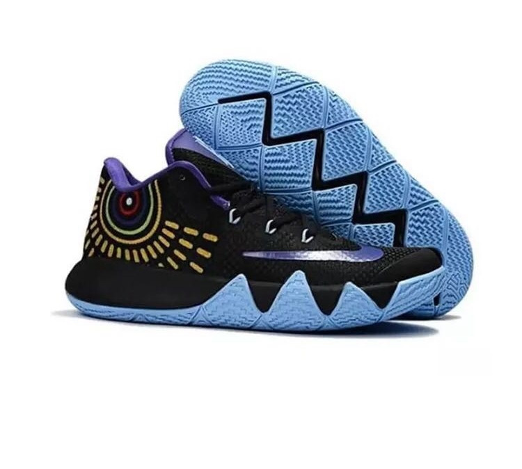 Баскетбольные кроссовки Nike Kyrie IV ( 4 ) черно-синие - фото 1 - id-p46284127