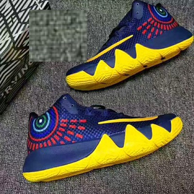 Баскетбольные кроссовки Nike Kyrie IV ( 4 ) синие с желтым