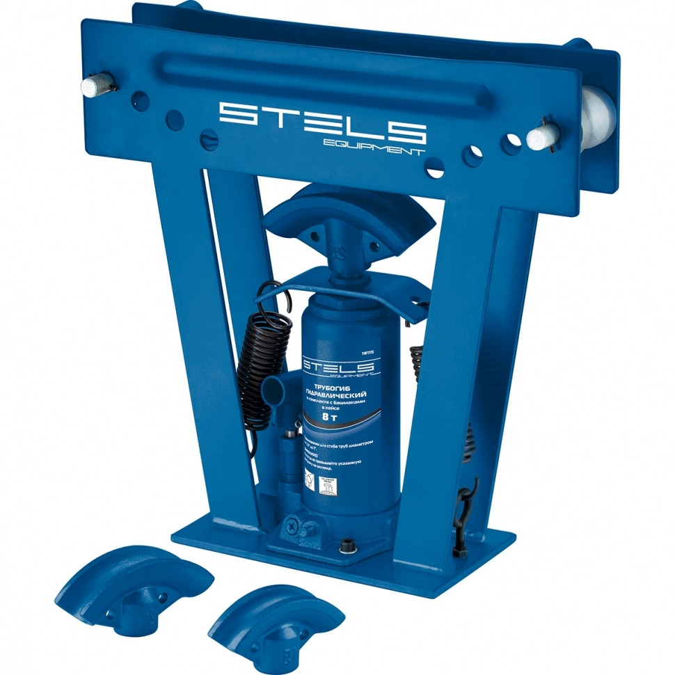 Трубогиб гидравлический 8 тонн в комплекте с башмаками 1/2" 1" STELS 18114 (002) - фото 1 - id-p46286798