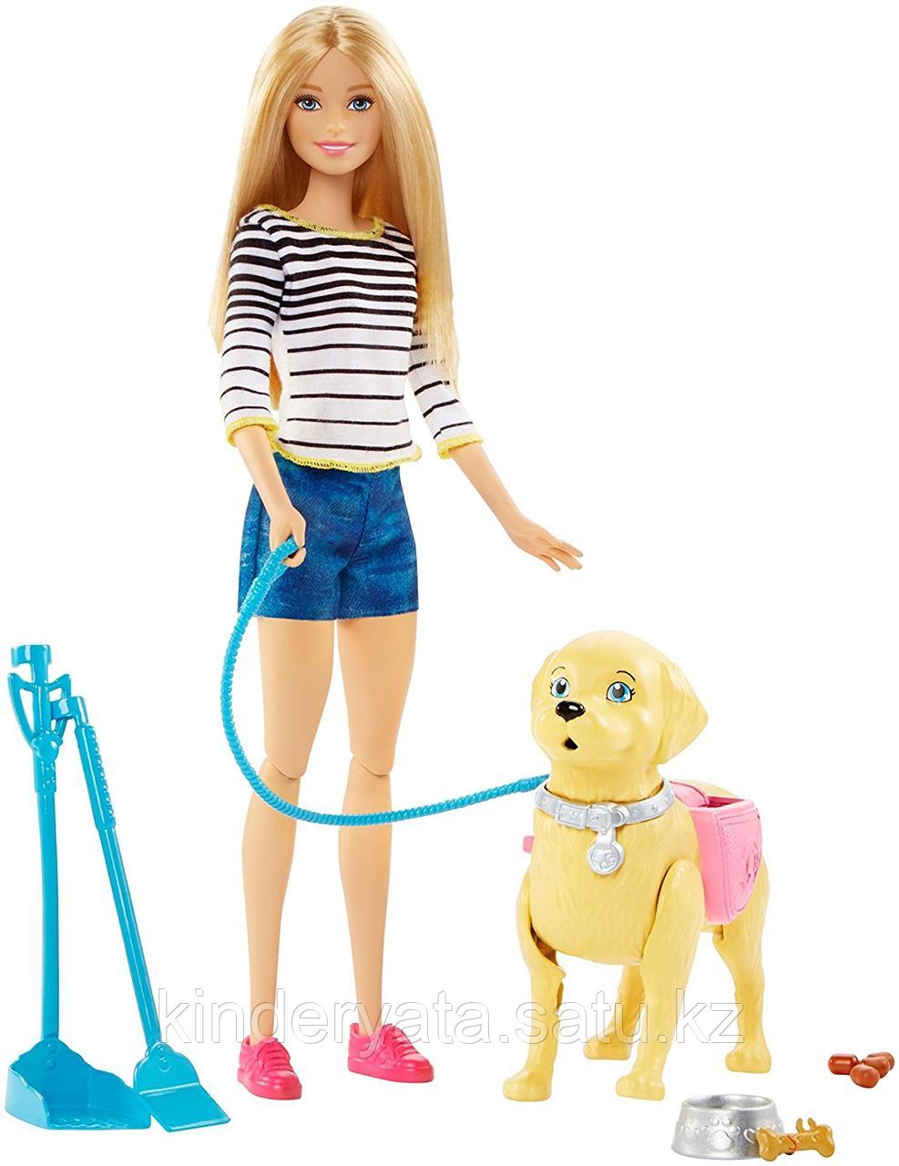 Кукла Барби Barbie Прогулка с щенком