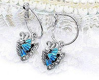 Серьги "Синие бабочки", фото 1
