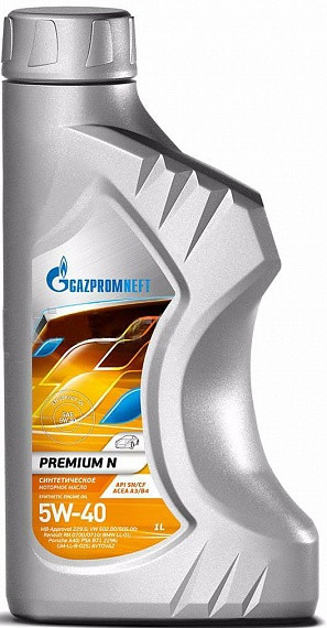 Моторное масло GAZPROMNEFT Premium N 5w40 1 литр