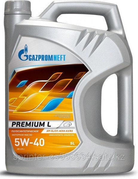 Моторное масло GAZPROMNEFT Premium L 5w40 5 литров