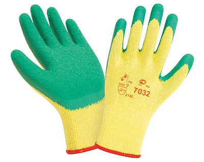 Перчатки рабочие х/б с 2-х слойным латексным покрытием