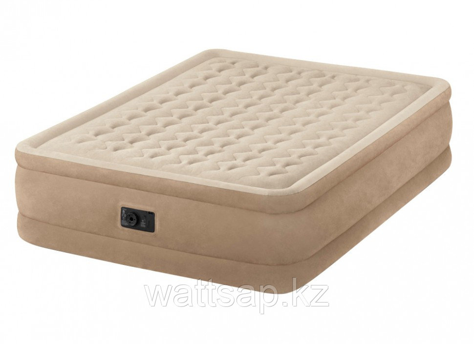 Кровать надувная Intex 152х203х46 см, max 273 кг Intex 64458, поверхность флок, встроенный насос
