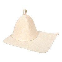 Набор из двух предметов (шапка, коврик), Hot Pot белый