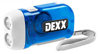 Динамо-фонарь DEXX ручной ЖУК в пластмассовом корпусе, 2 светодиода
