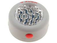 Фонарь светодиодный ЗУБР, 24 LED, магнит, крючок для подвеса, 3ААА
