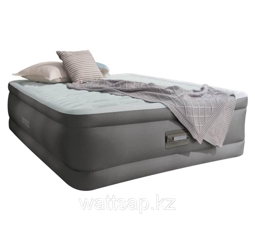 Кровать надувная Intex 152х203х46 см, max 273 кг Intex 64486, поверхность флок, встроенный насос - фото 2 - id-p46316963