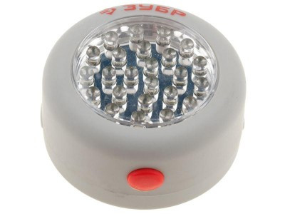 Фонарь светодиодный ЗУБР, 24 LED, магнит, крючок для подвеса, 3ААА - фото 1 - id-p40186825