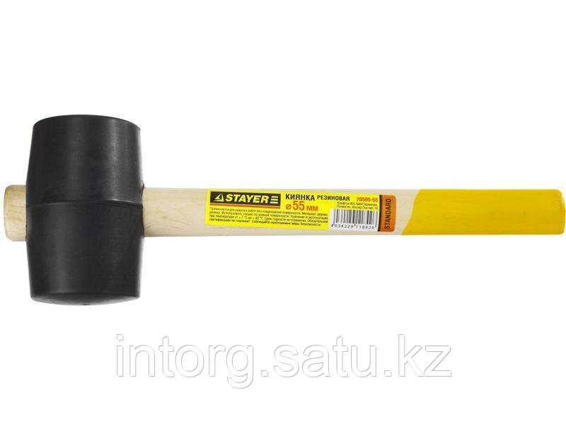 Киянка STAYER "STANDARD" резиновая черная с деревянной ручкой, 680г - фото 3 - id-p40201158