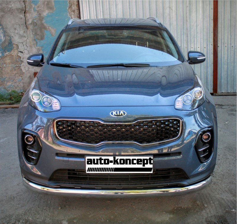 Защита переднего бампера KIA Sportage 2016- (овал) D75х42