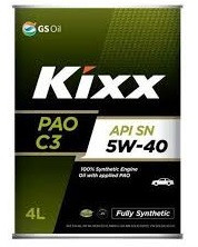 Моторное масло KIXX PAO C3 5w40 4 литра
